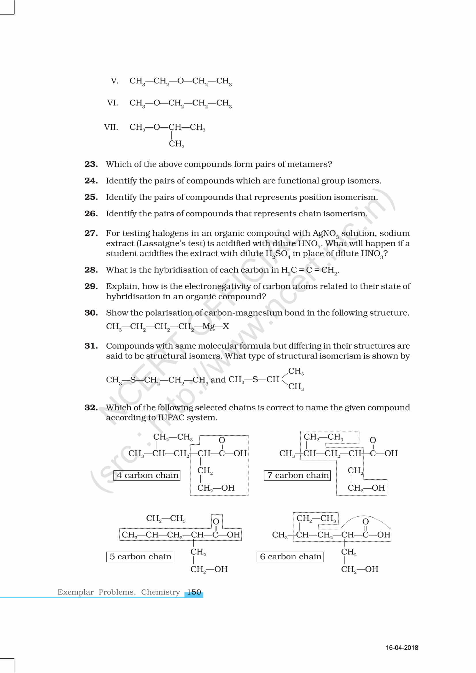 NCERT Exemplar Class 11 Chemistry Solutions Chapter 12 - Organic