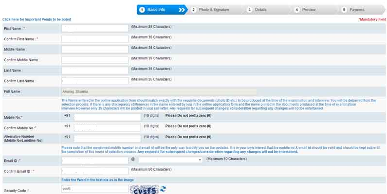 ibps clerk online form