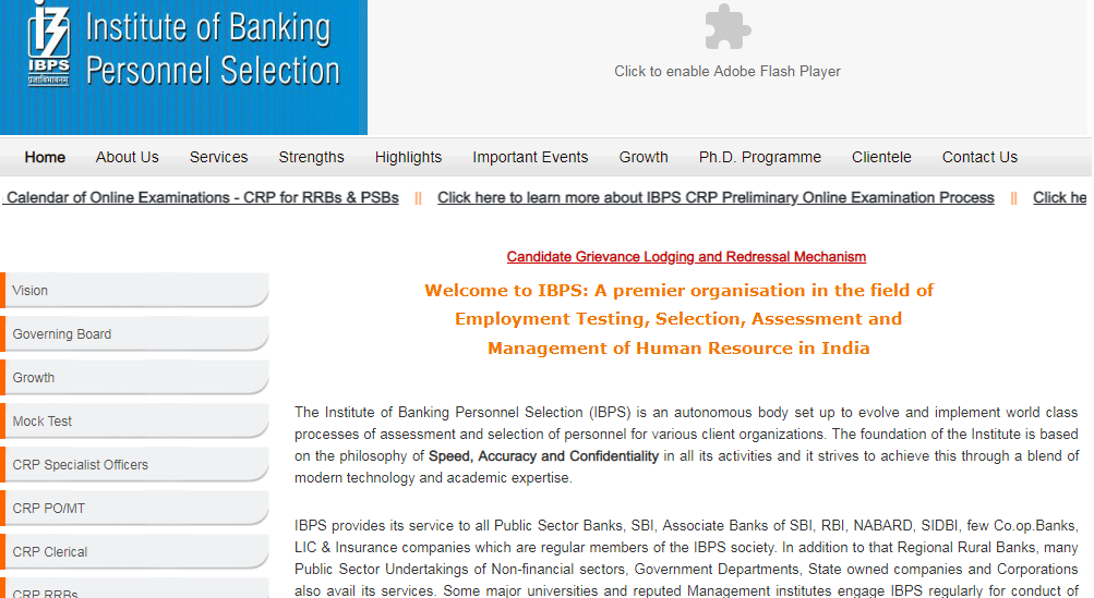 IBPS Home Page