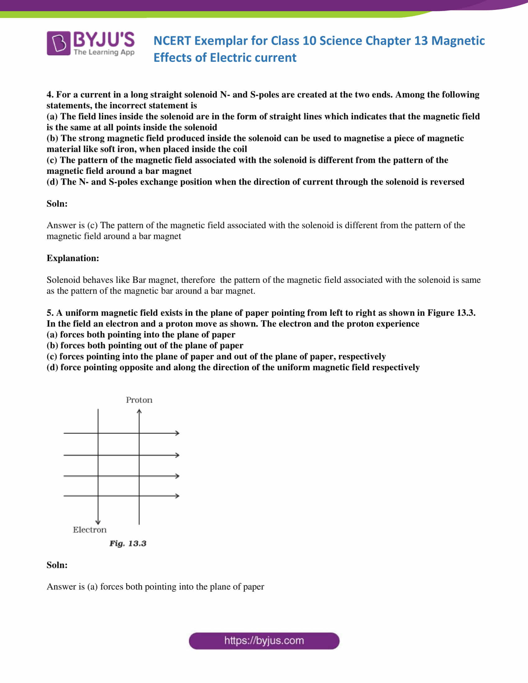 NCERT Exemplar solution class 10 Science Chapter 13 part 03