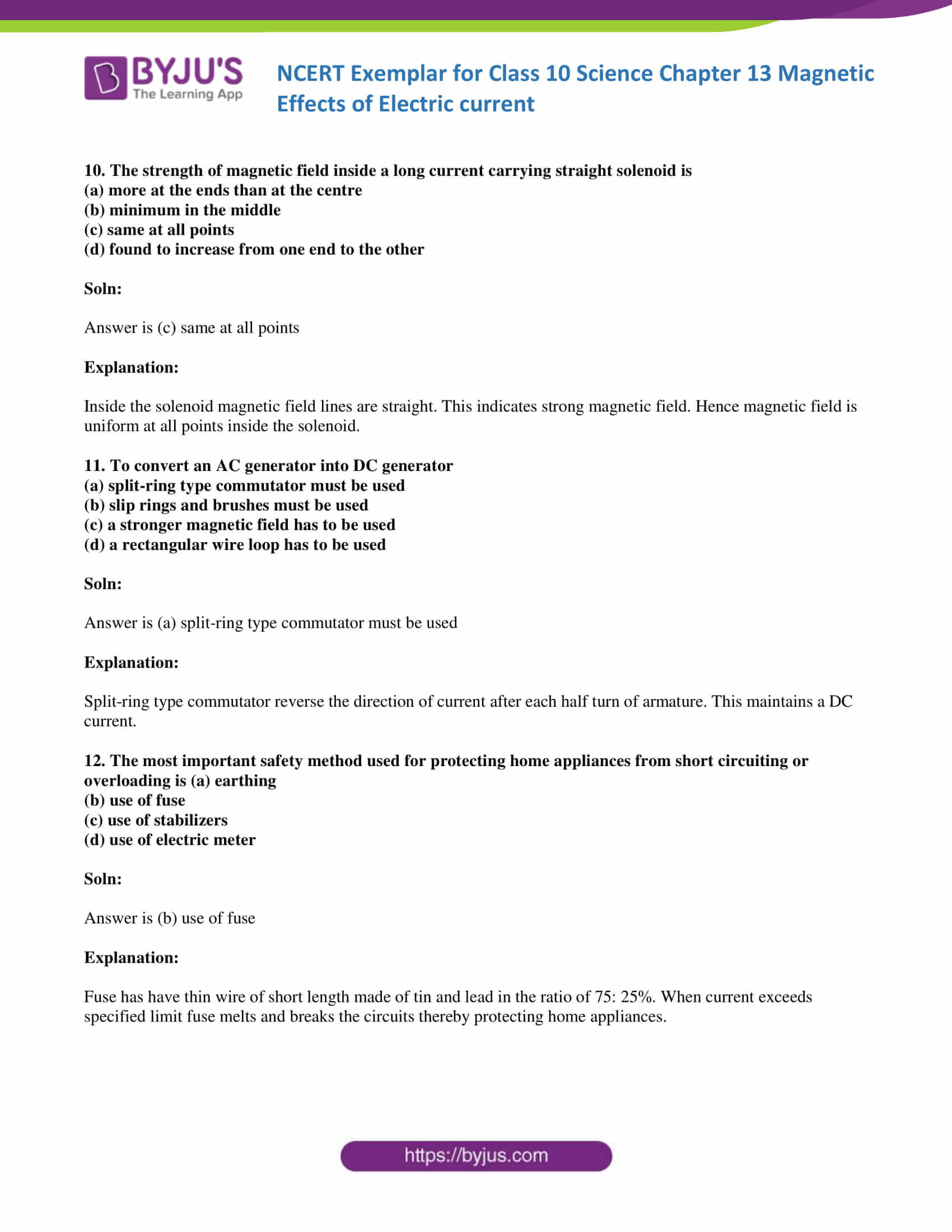 NCERT Exemplar solution class 10 Science Chapter 13 part 06