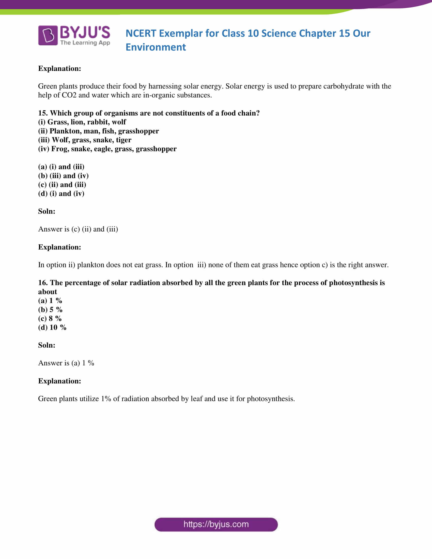 NCERT Exemplar solution class 10 Science Chapter 15 part 06