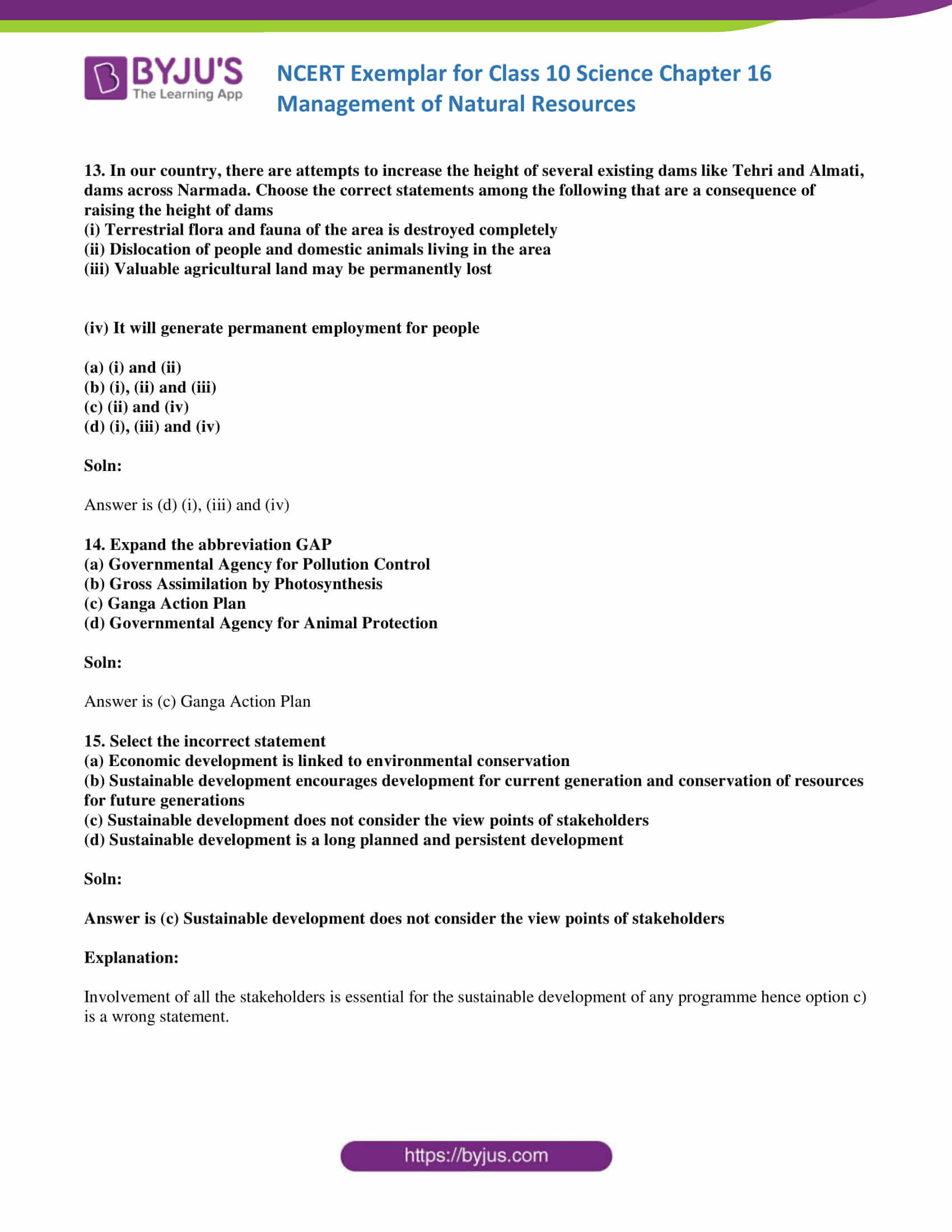 NCERT Exemplar solution class 10 Science Chapter 16 part 05