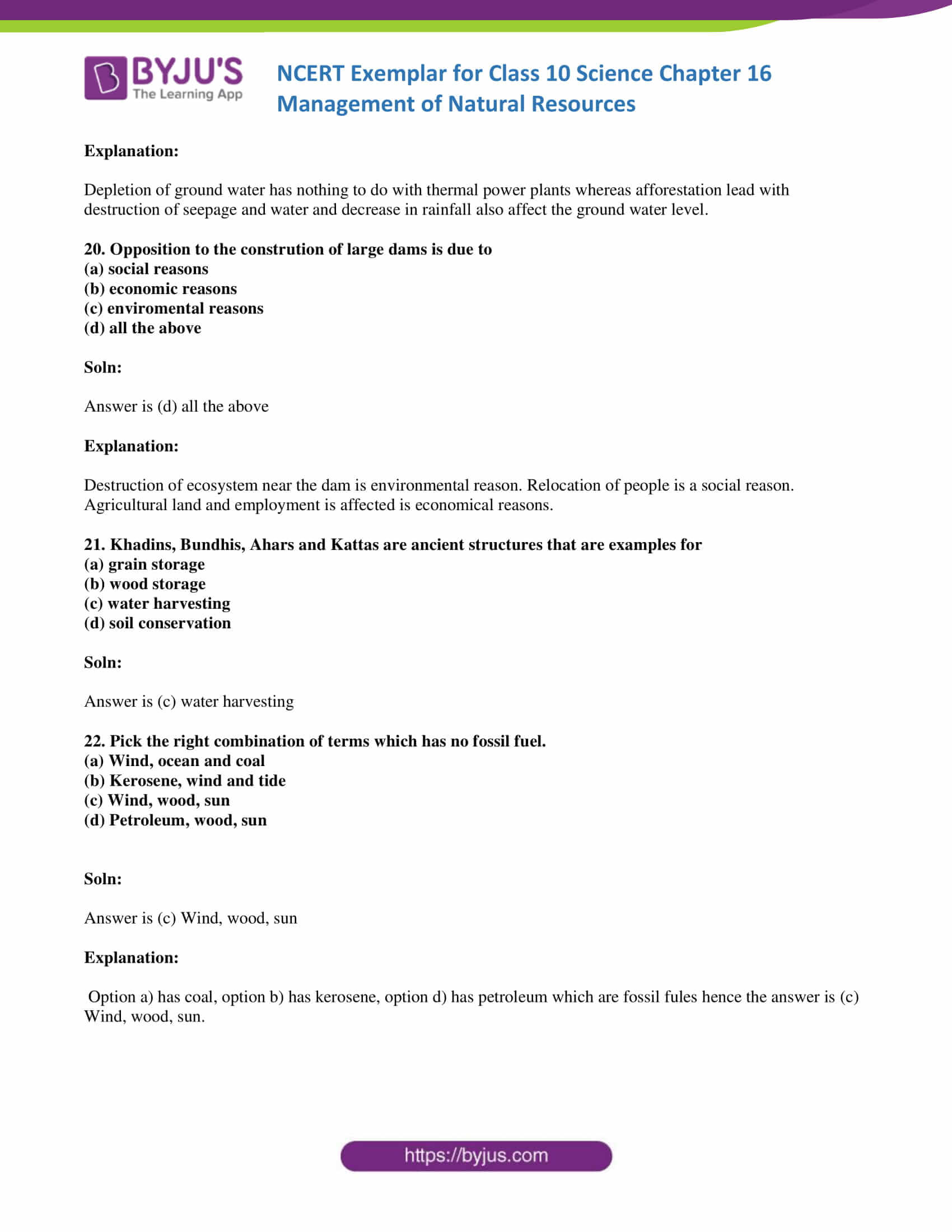 NCERT Exemplar solution class 10 Science Chapter 16 part 07