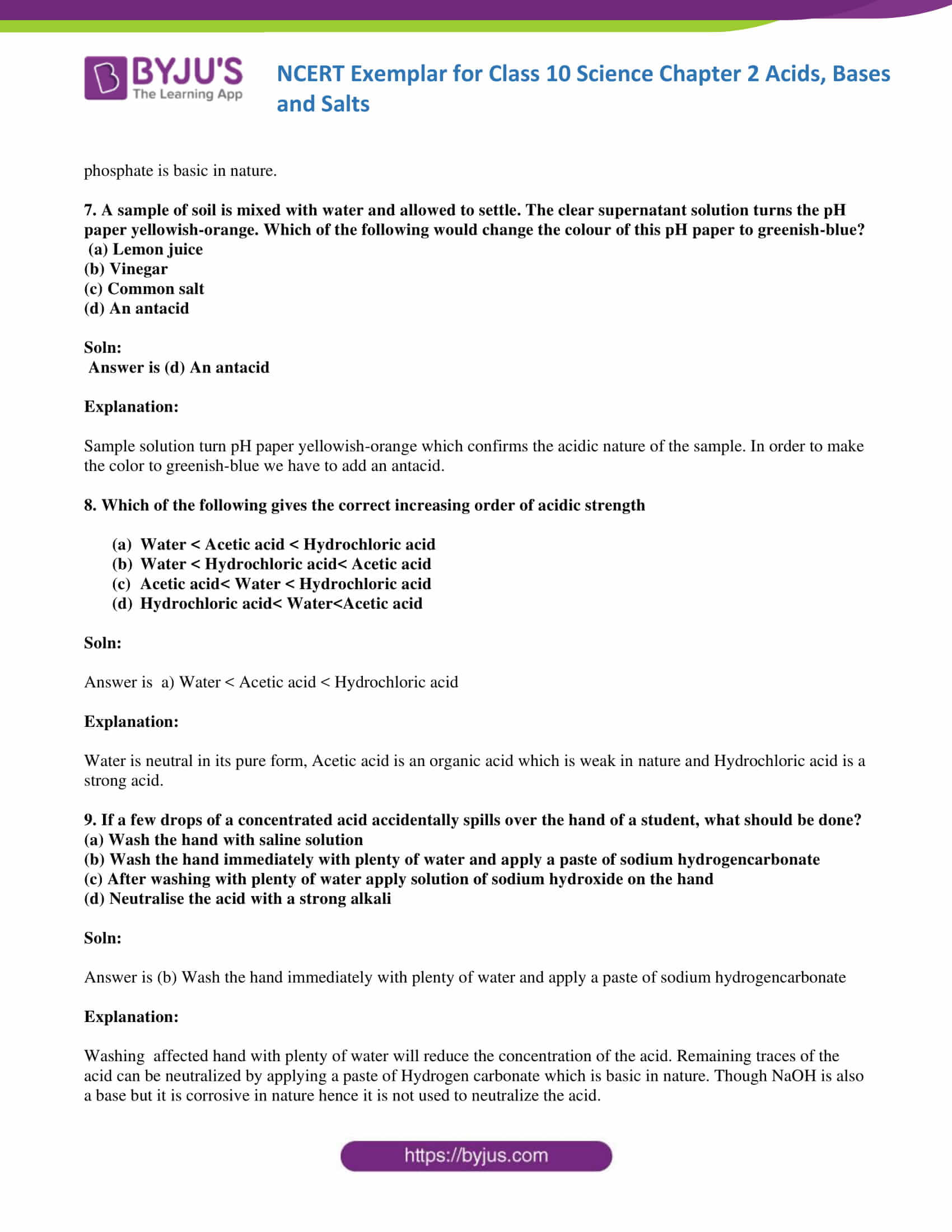 NCERT Exemplar solution class 10 Science Chapter 2 part 03