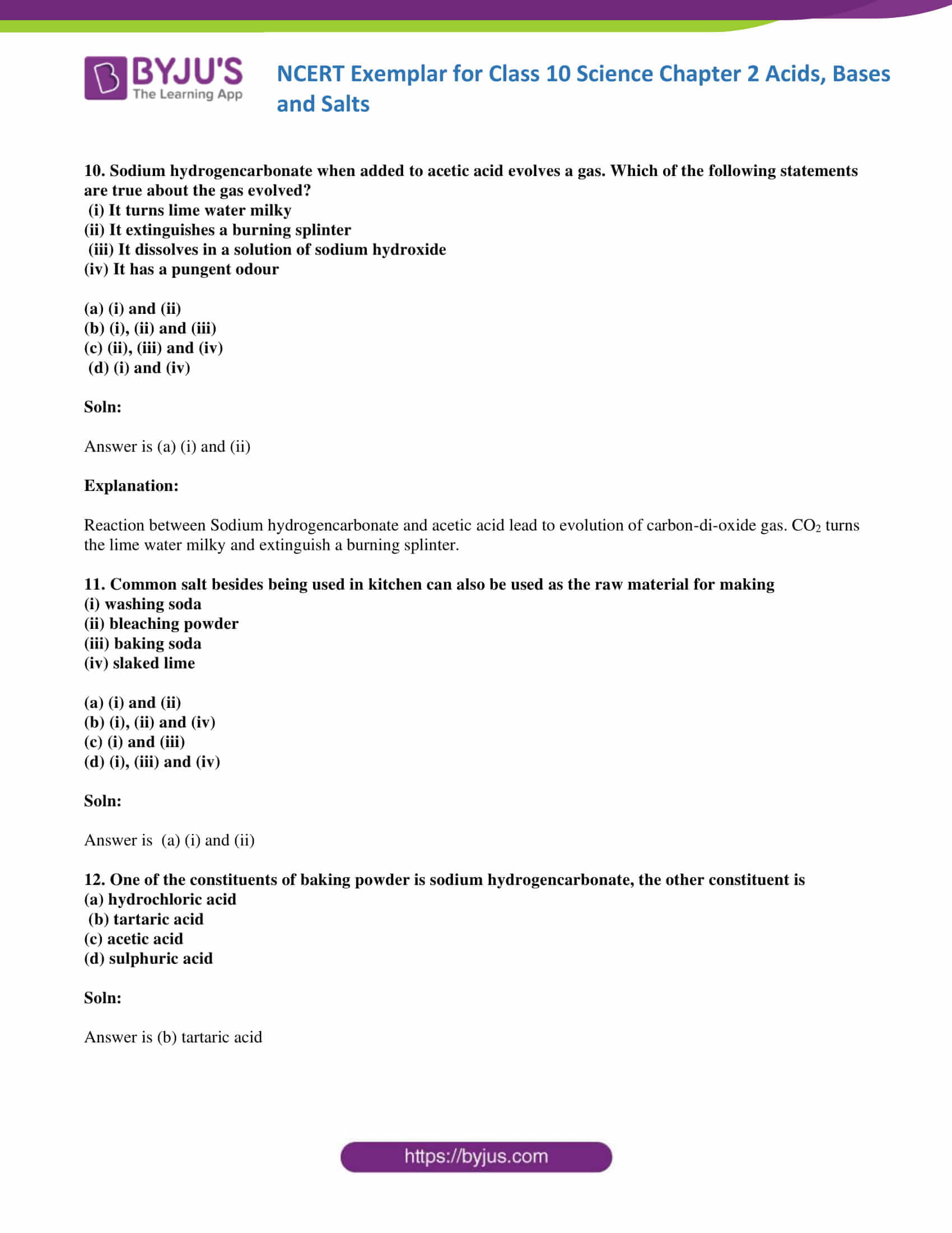 NCERT Exemplar solution class 10 Science Chapter 2 part 04