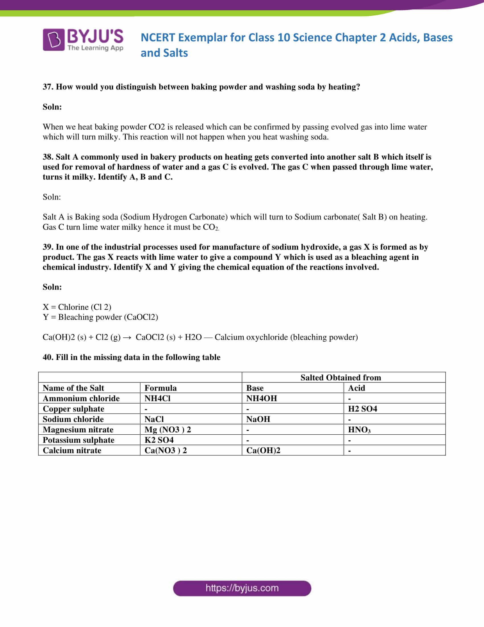 Ncert Exemplar Class 10 Science Solutions Chapter 2 Download Pdf For Free