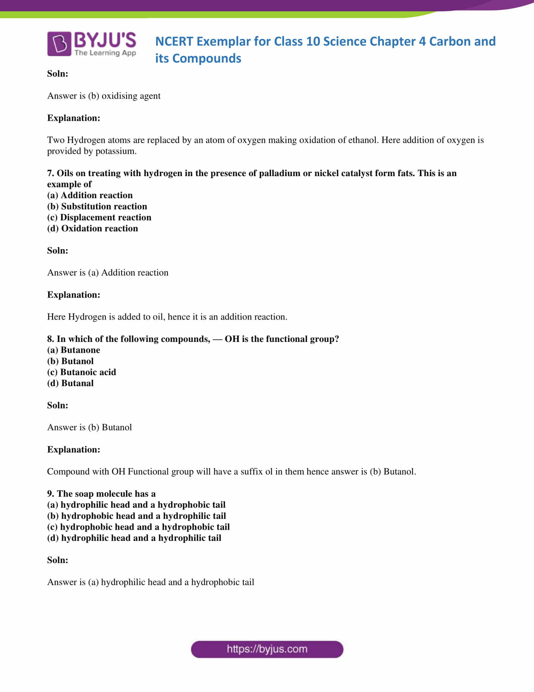 NCERT Exemplar solution class 10 Science Chapter 4 part 03