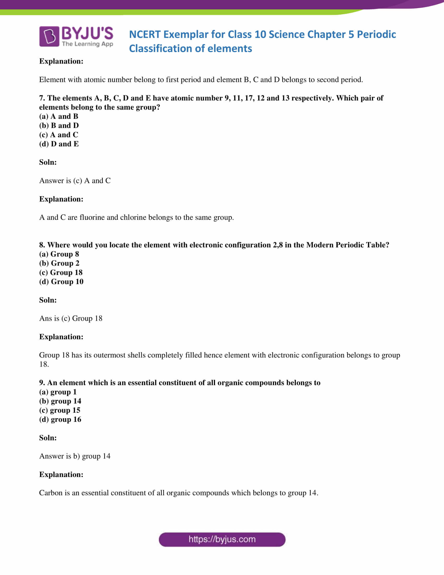 NCERT Exemplar solution class 10 Science Chapter 5 part 03