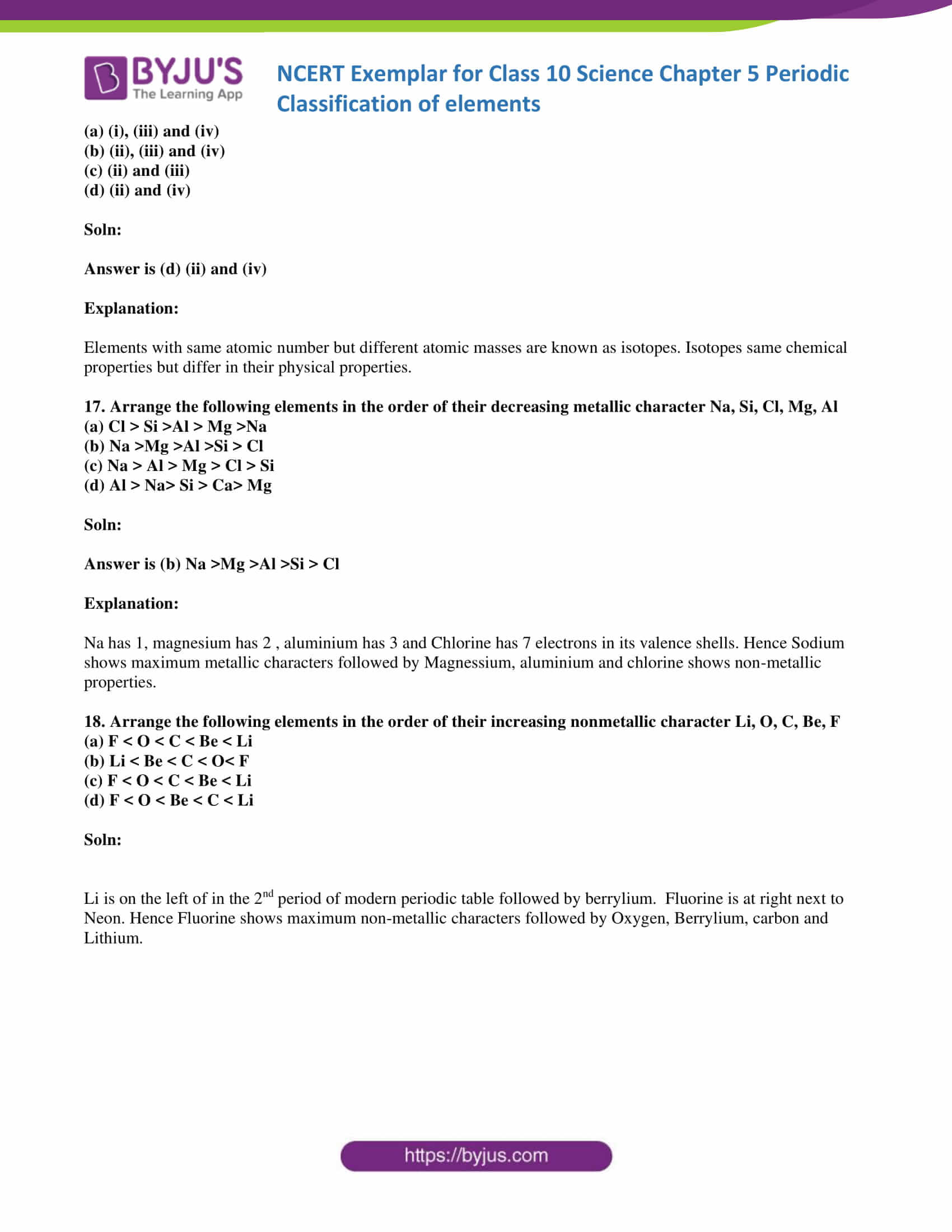 NCERT Exemplar solution class 10 Science Chapter 5 part 06