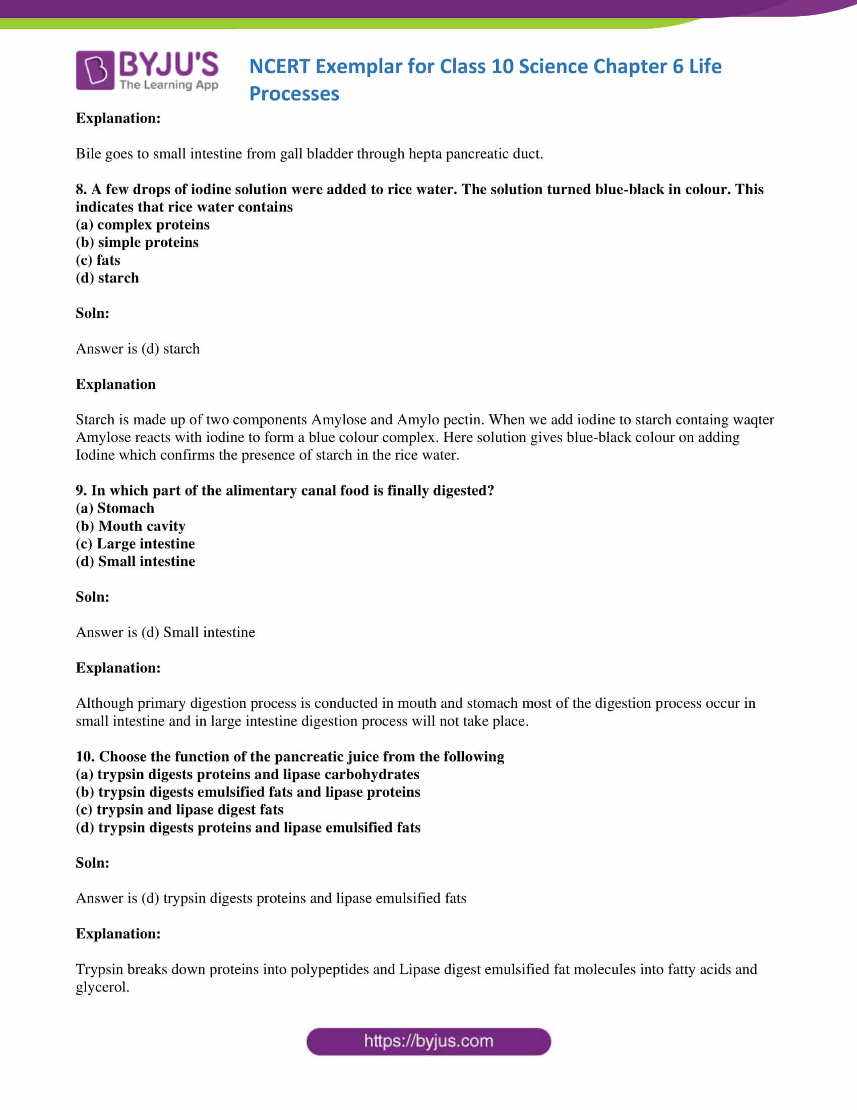 NCERT Exemplar solution class 10 Science Chapter 6 part 03