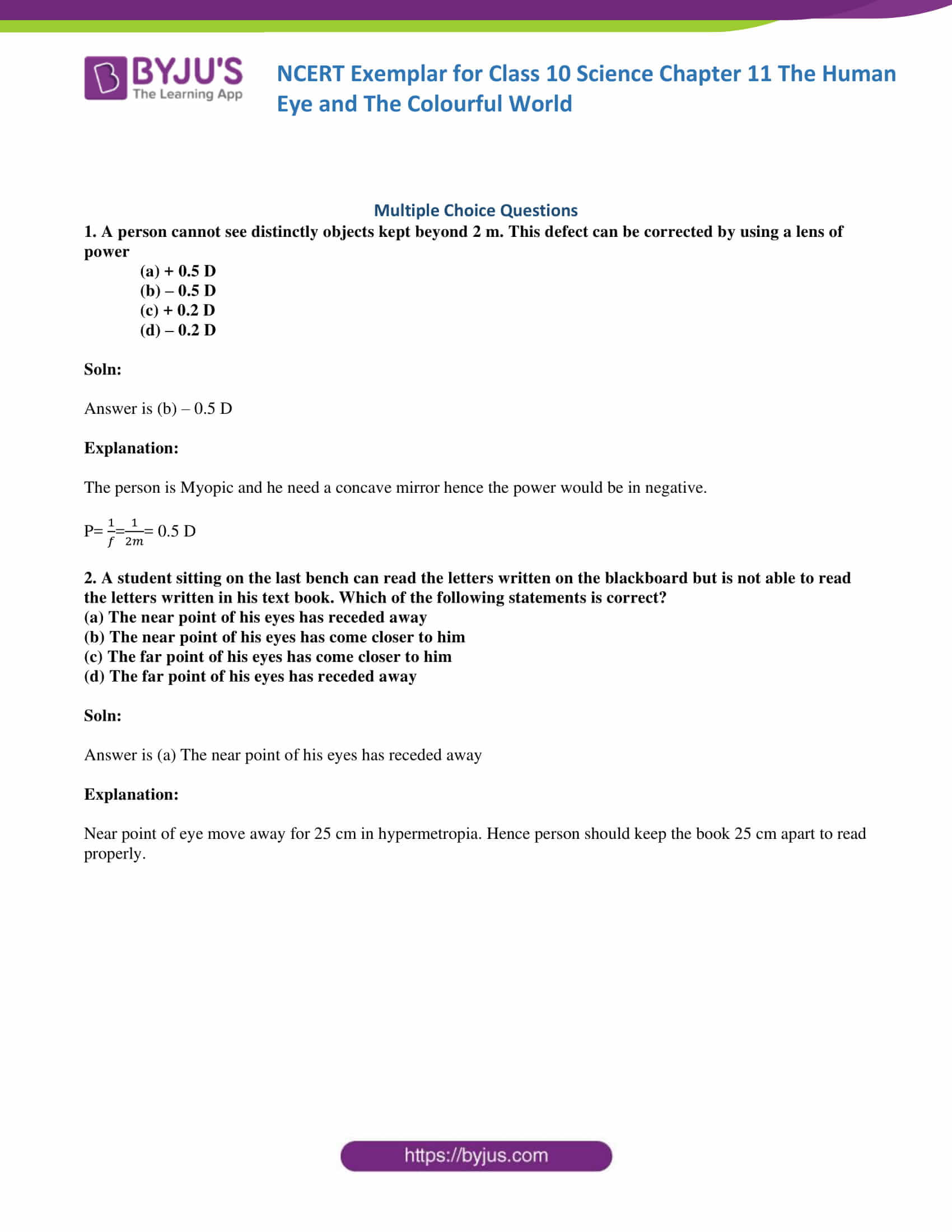 NCERT Exemplar solution class 10 science Chapter 11 part 01