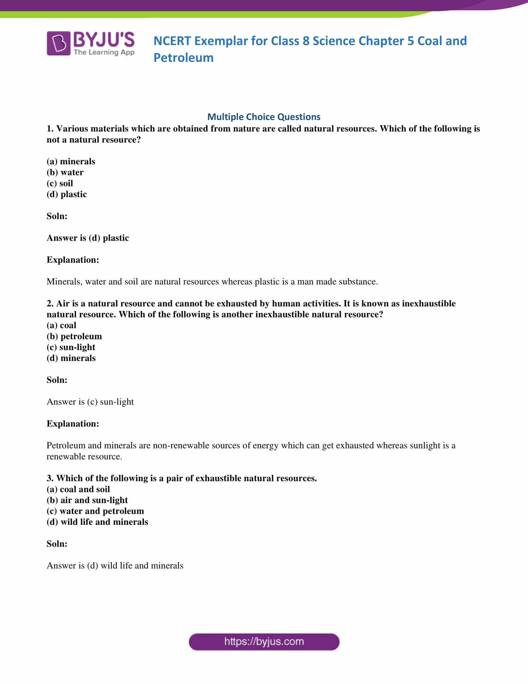 NCERT Exemplar solution class 8 Chapter 5 part 01