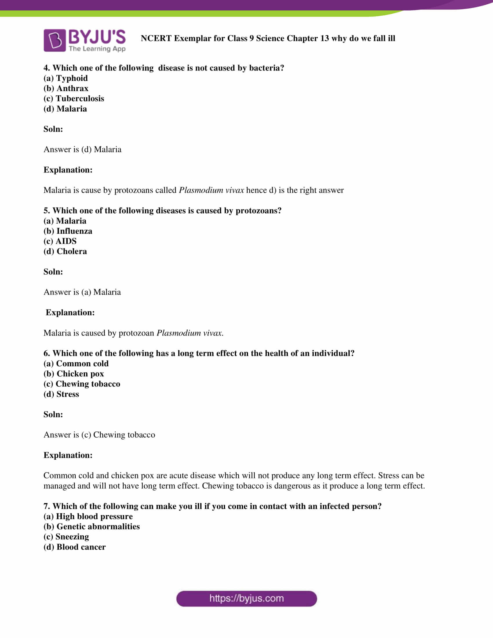 NCERT Exemplar solution class 9 Science Chapter 13 part 02