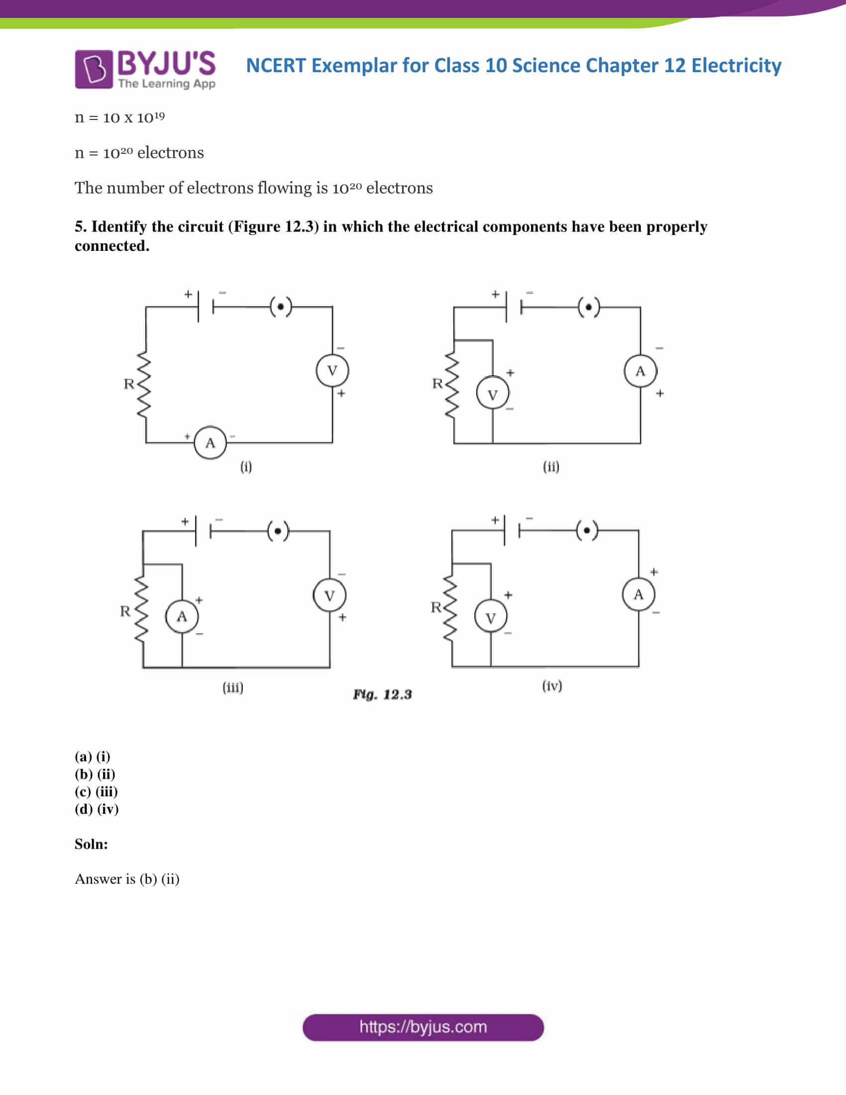 NCERT Exemplar solutions class 10 science Chapter 12 part 03