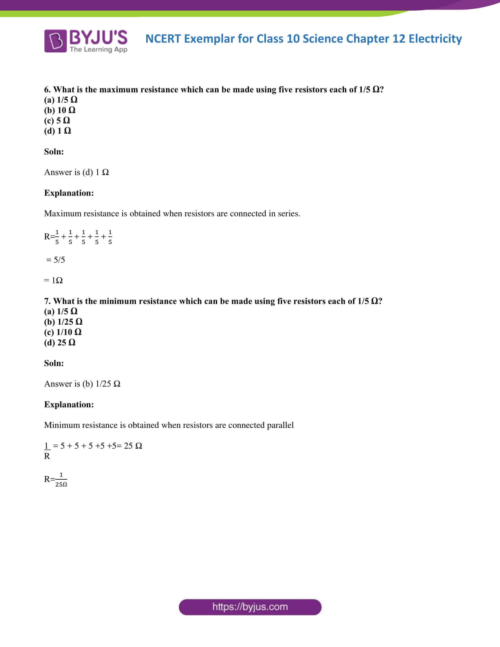 NCERT Exemplar solutions class 10 science Chapter 12 part 04