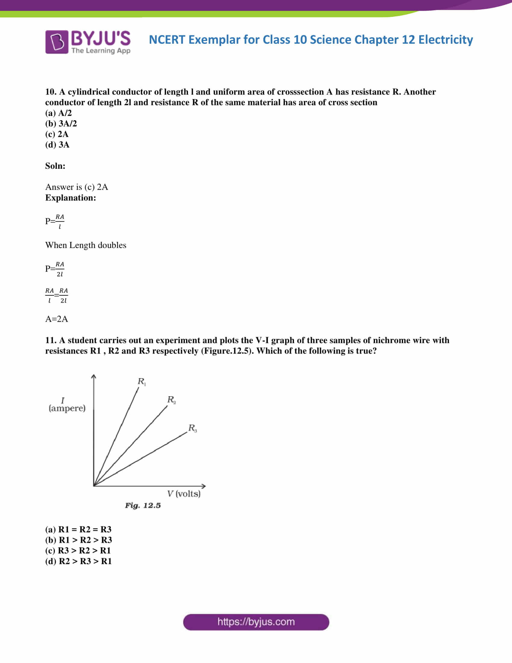 NCERT Exemplar solutions class 10 science Chapter 12 part 06