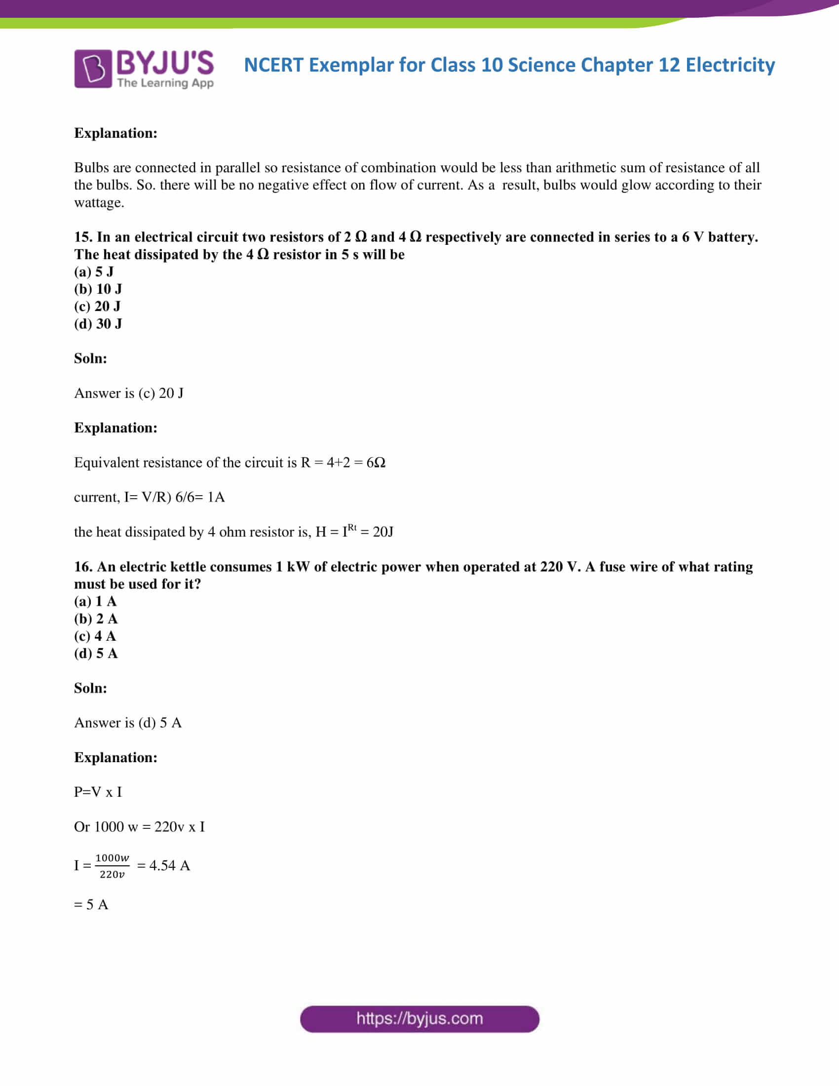 NCERT Exemplar solutions class 10 science Chapter 12 part 08