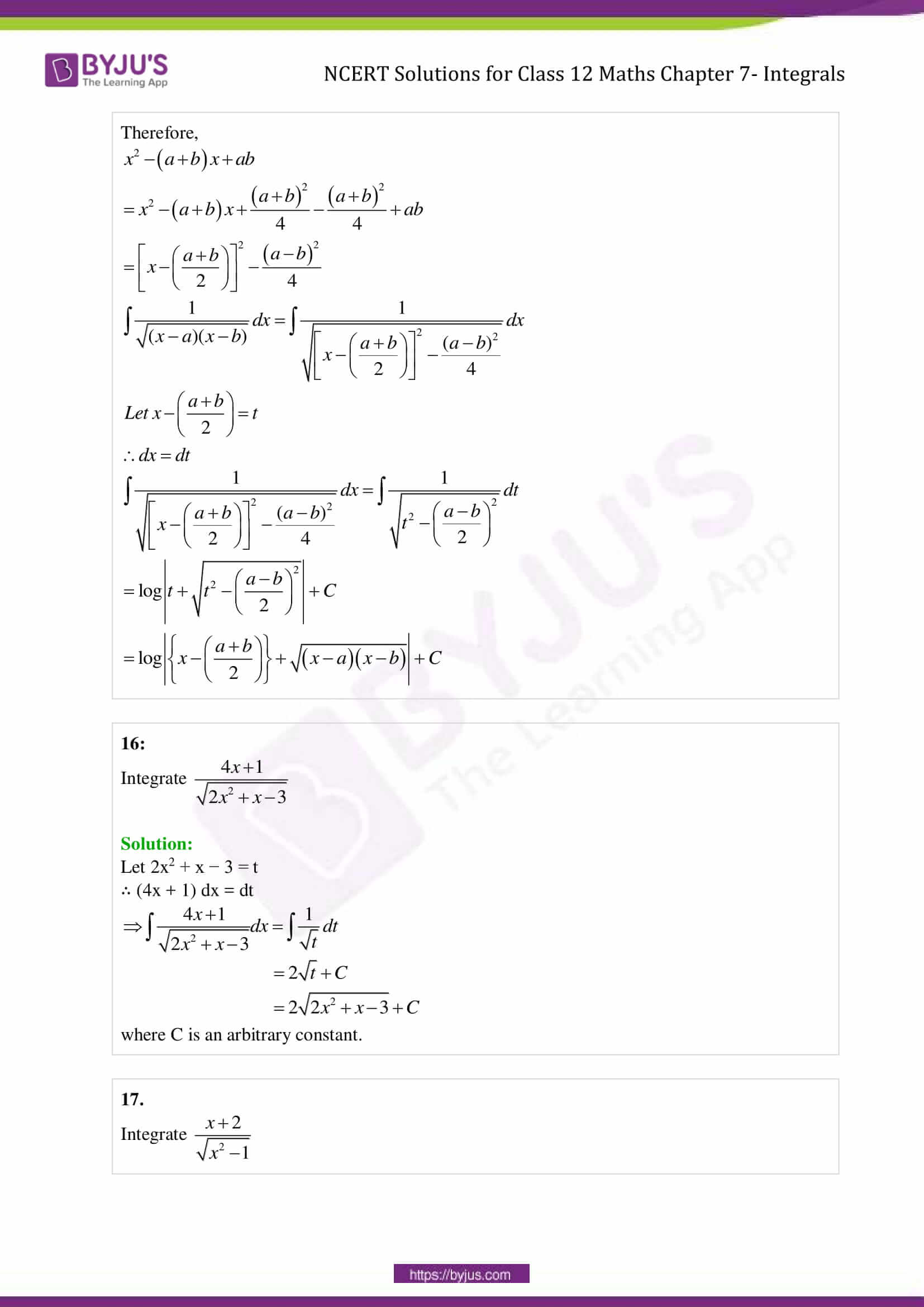 class 12 maths ncert solutions integrals ex 7.9
