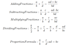 7th Grade Math Formula Chart