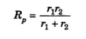 resistance of the combination Rp