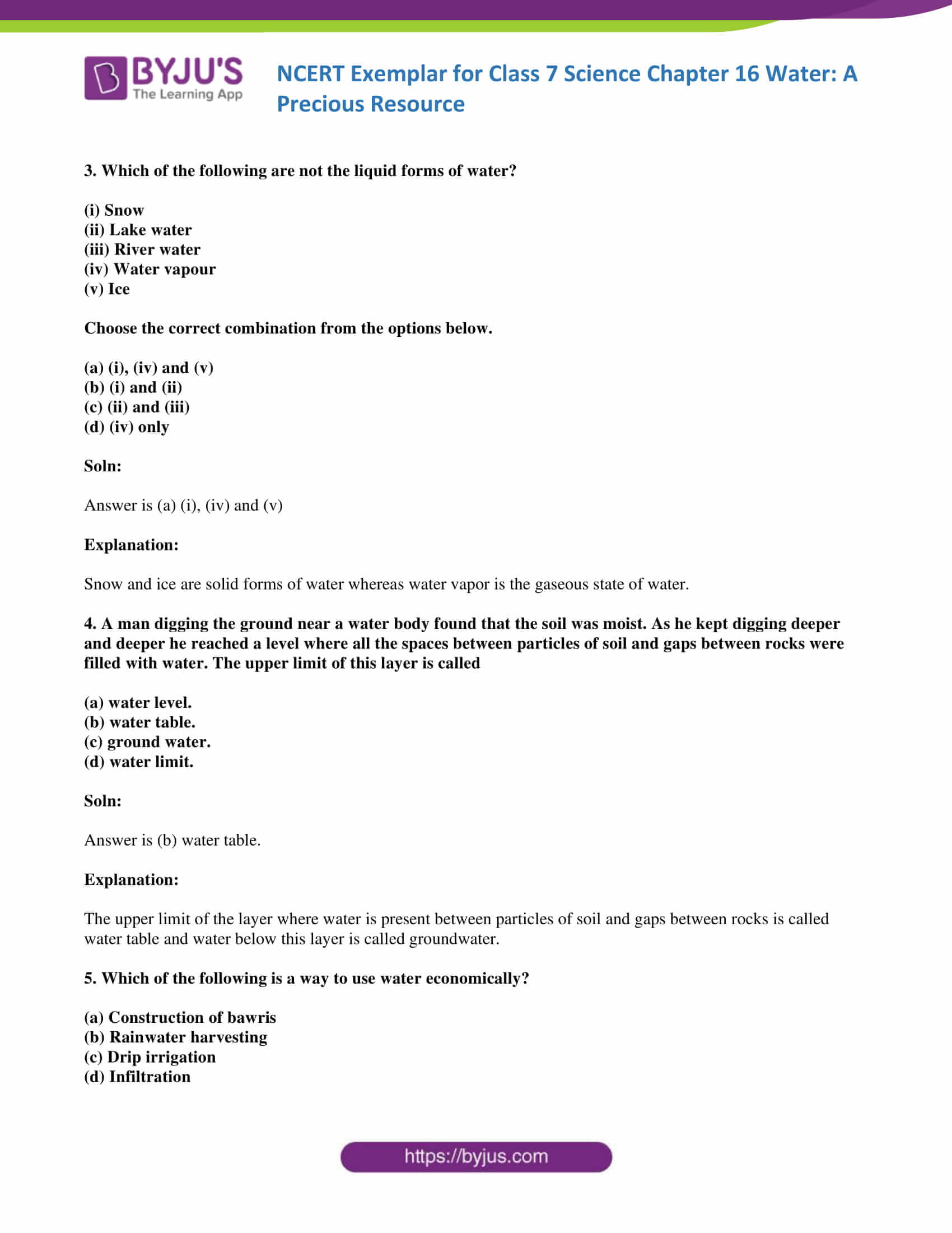 NCERT Exemplar solution class 7 science Chapter 16 2