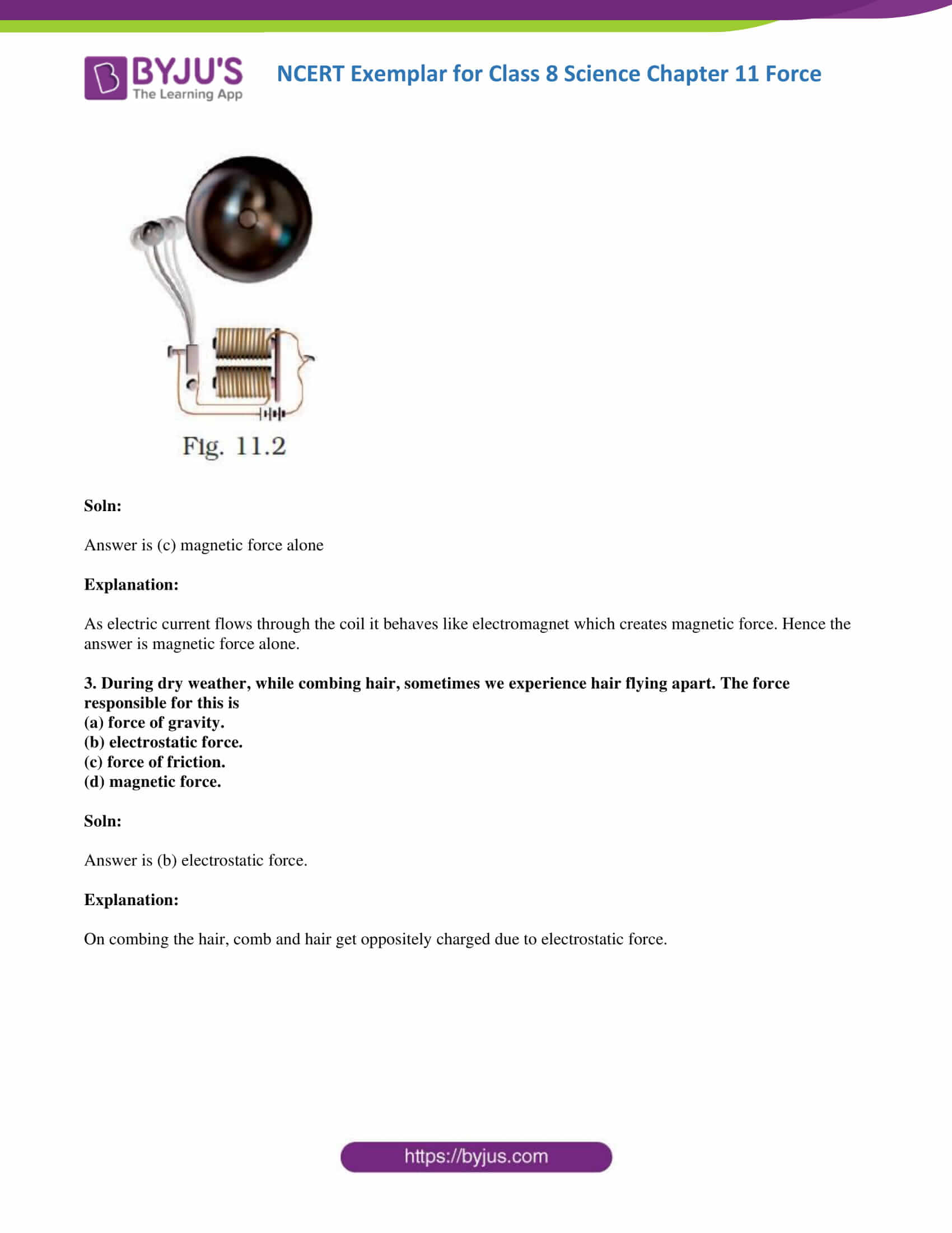 NCERT Exemplar solution class 8 Science Chapter 11 part 02