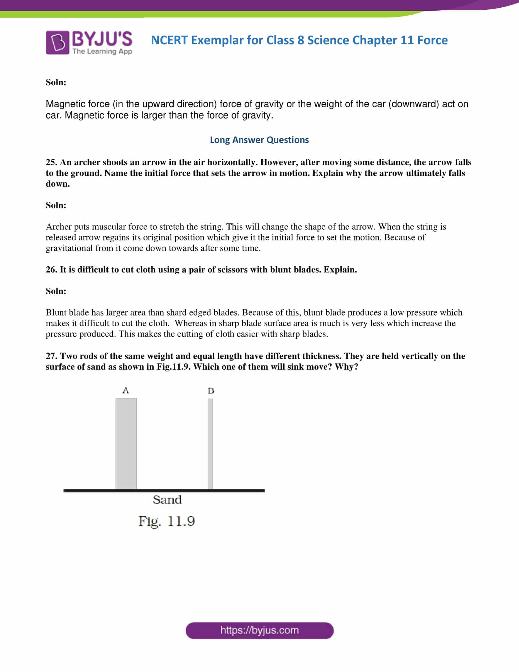 NCERT Exemplar solution class 8 Science Chapter 11 part 09