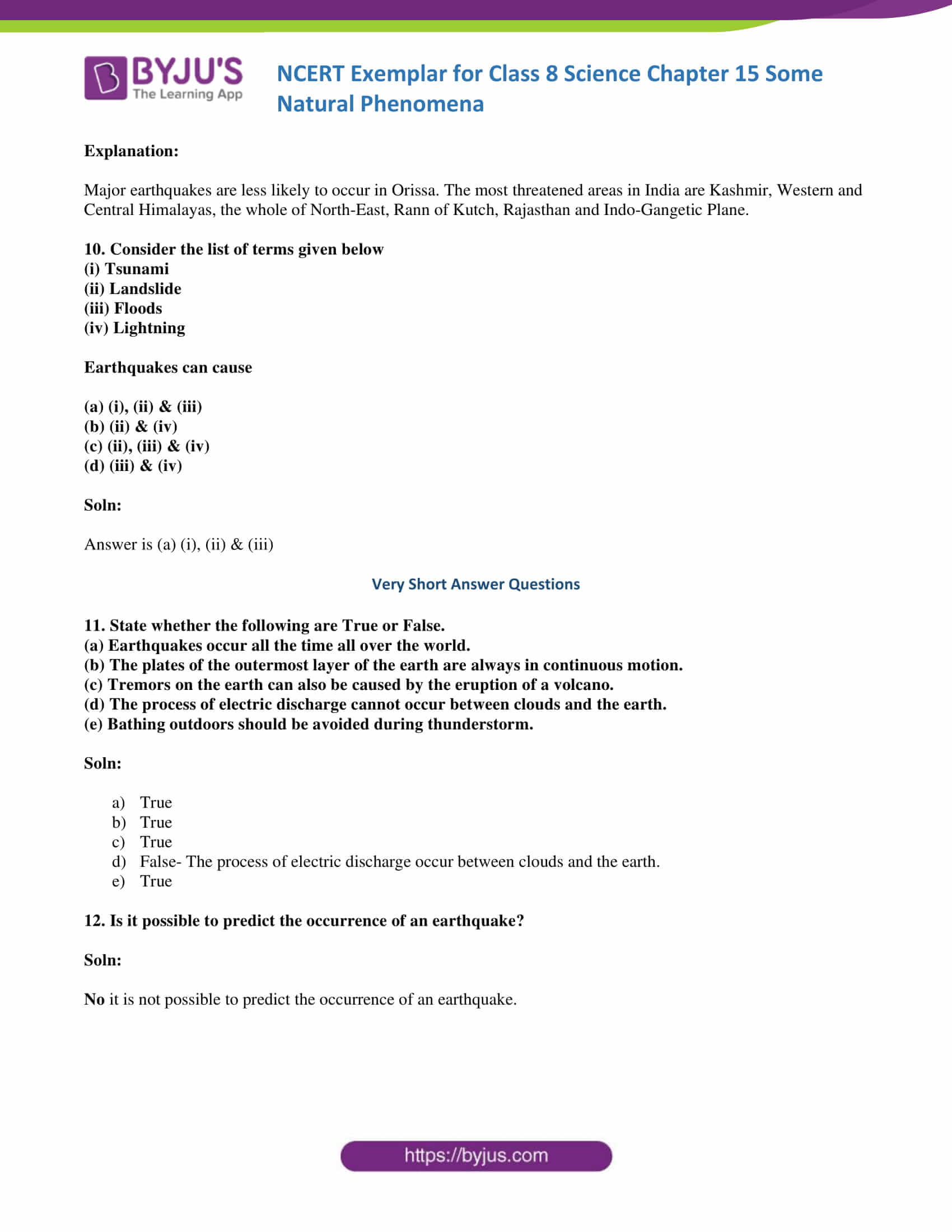 NCERT Exemplar solution class 8 science chapter 15 part 4