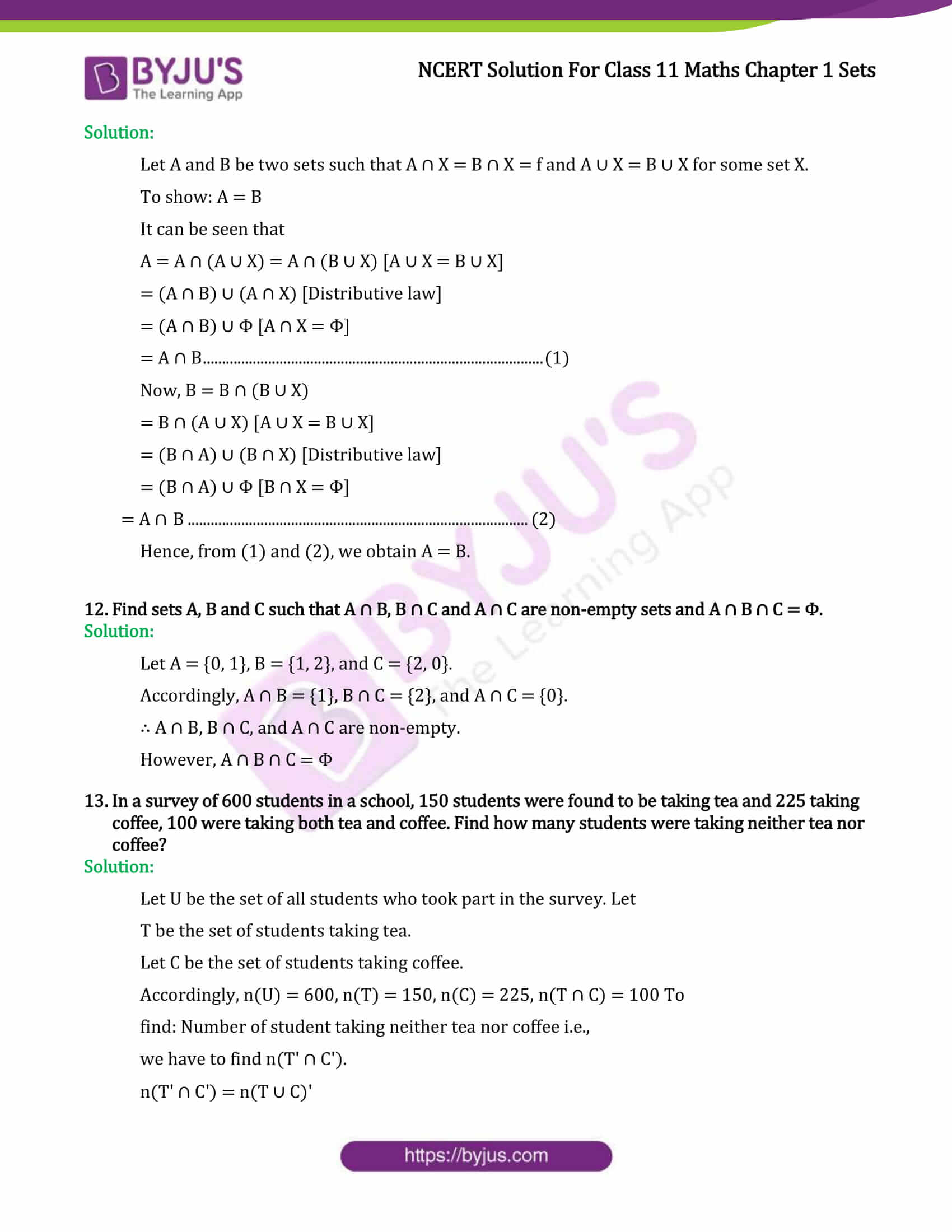 NCERT Solutions For Class 11 Maths Miscellaneous Exercise Chapter 1 ...