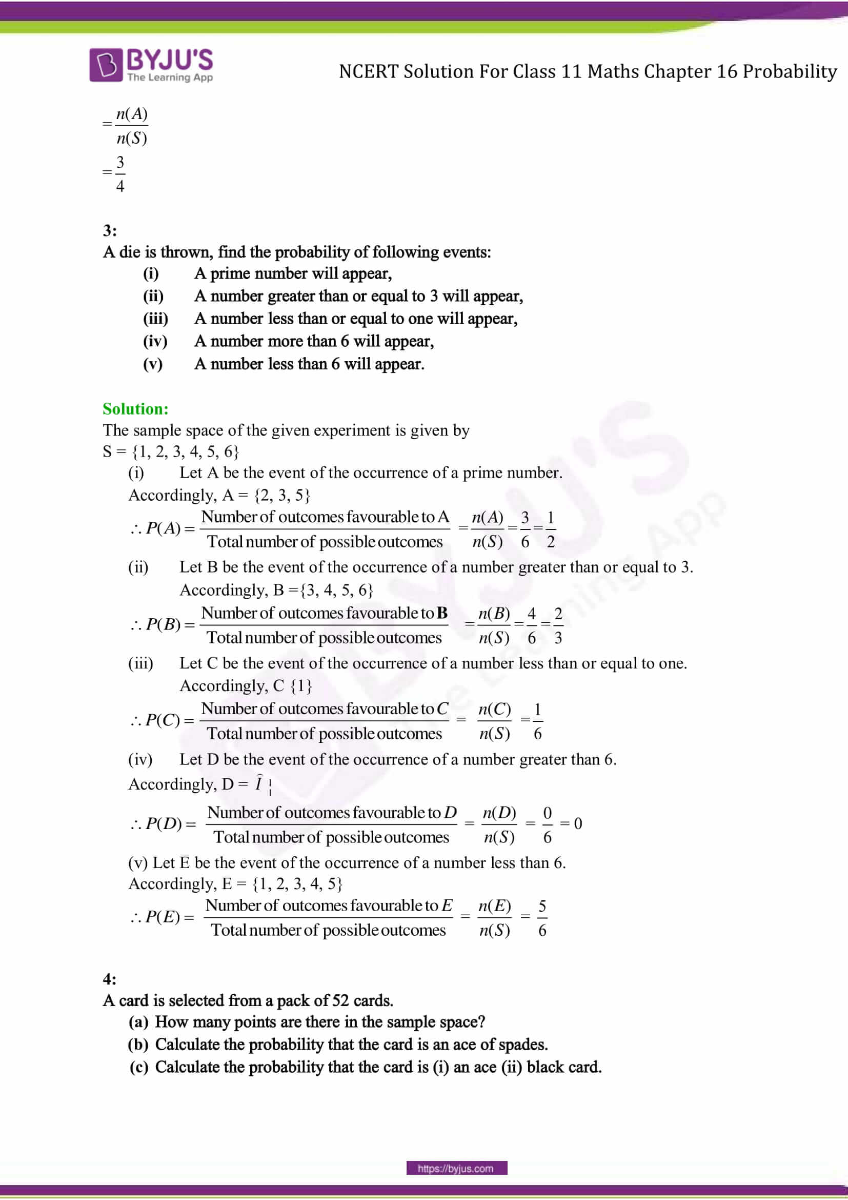 class 11 maths case study questions probability pdf