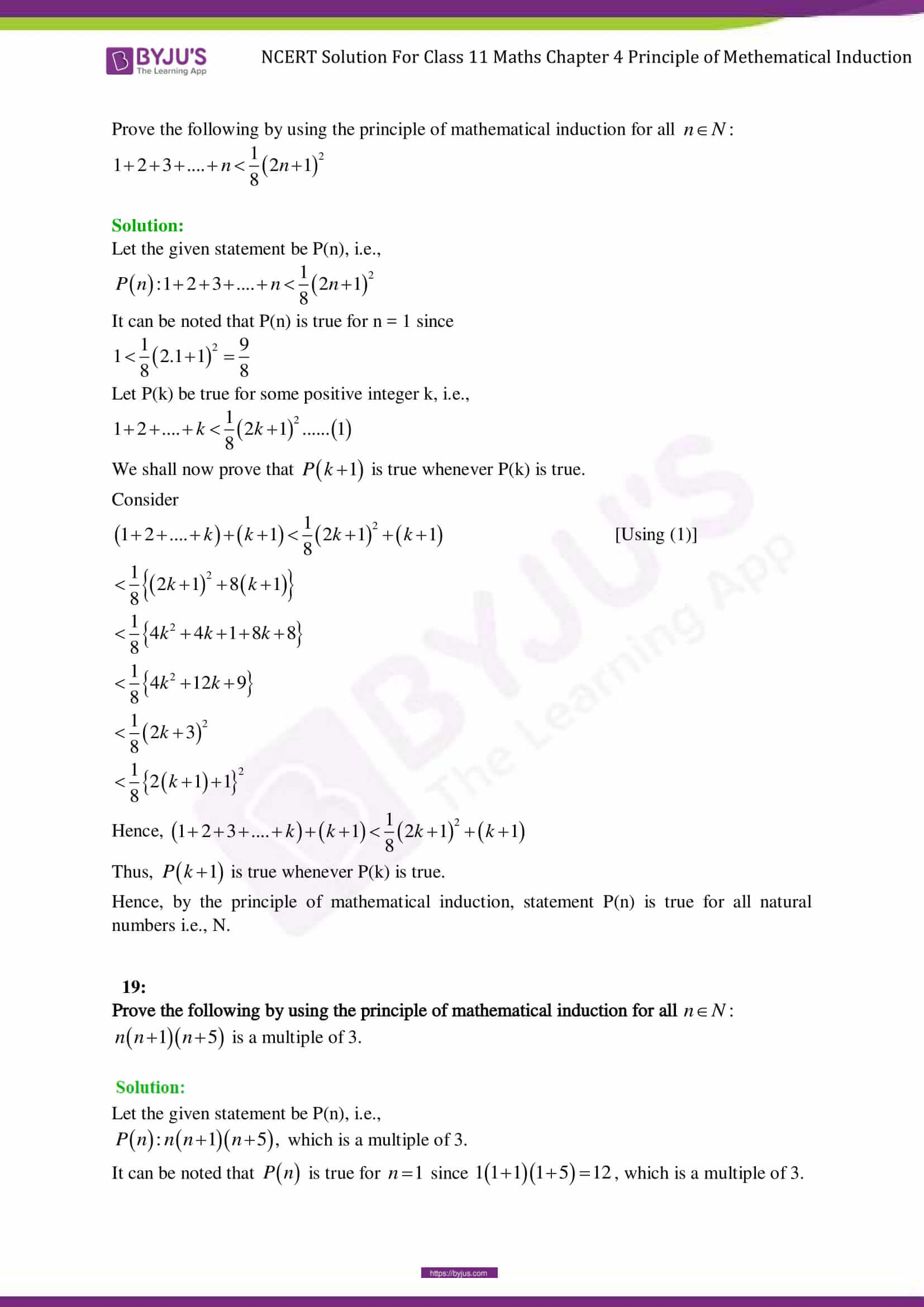 NCERT Solutions For Class 11 Maths Exercise 4.1 Chapter 4- Principles ...