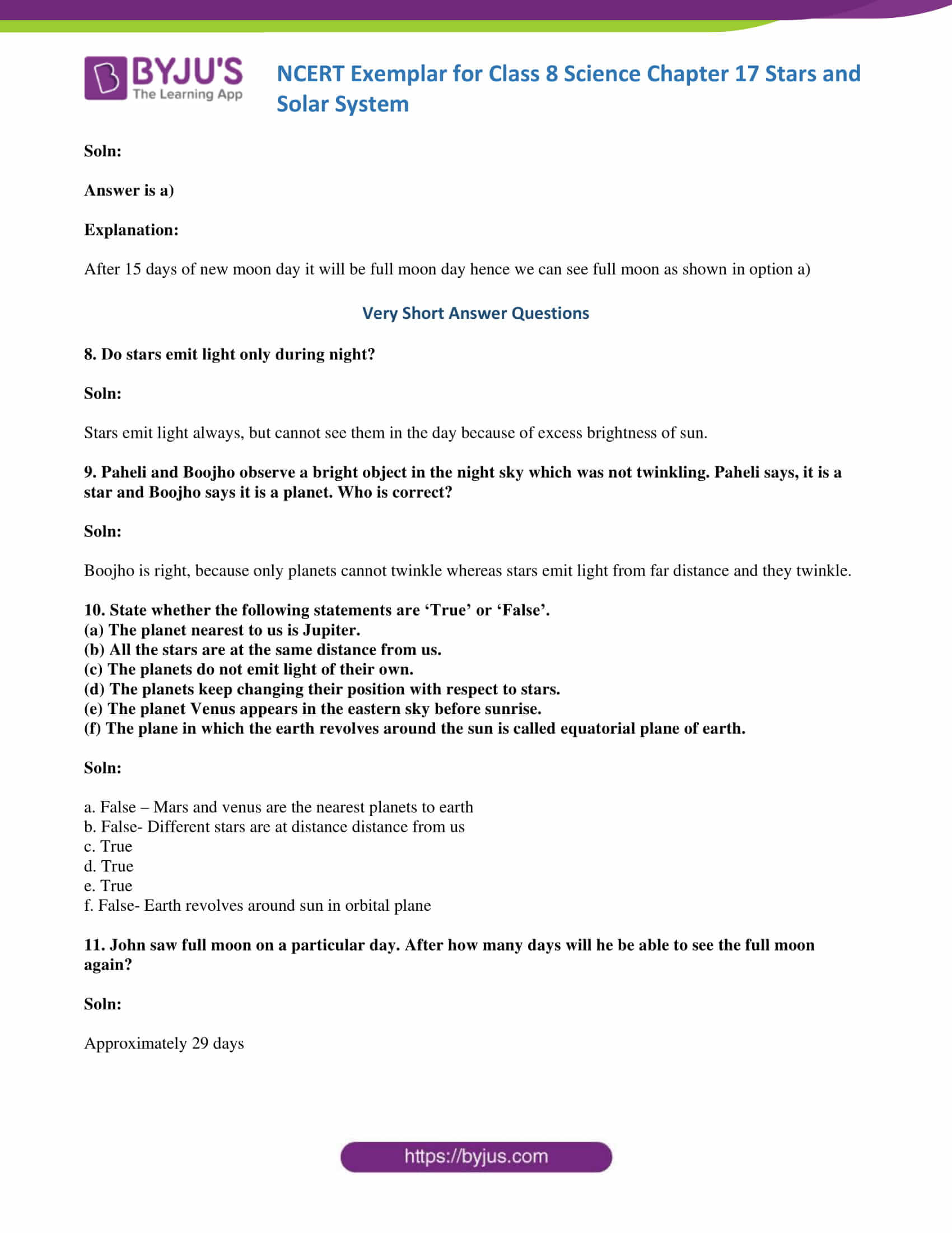 NCERT exemplar solution class 8 science chapter 17 part 04