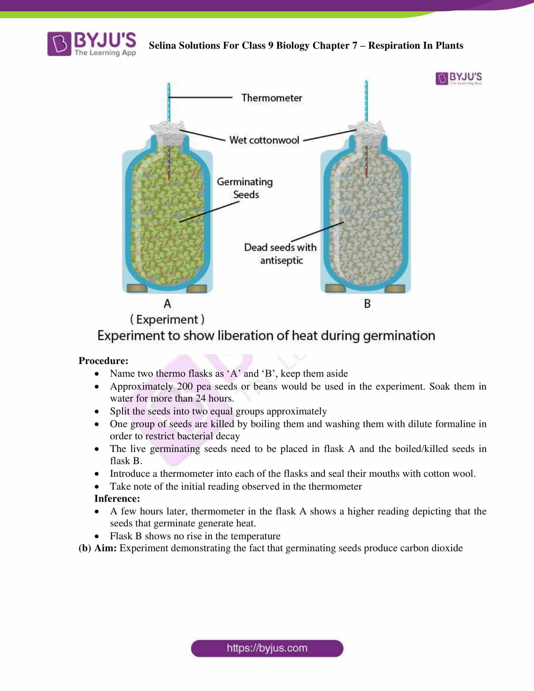 Selina Solutions For Class 9 Biology Chapter 7 Respiration In Plants part 09