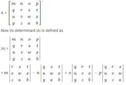 determinant of matrix