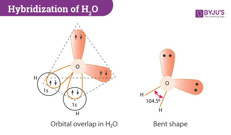 Hybridization of H2O (Water) Hybridization of H and O in H20