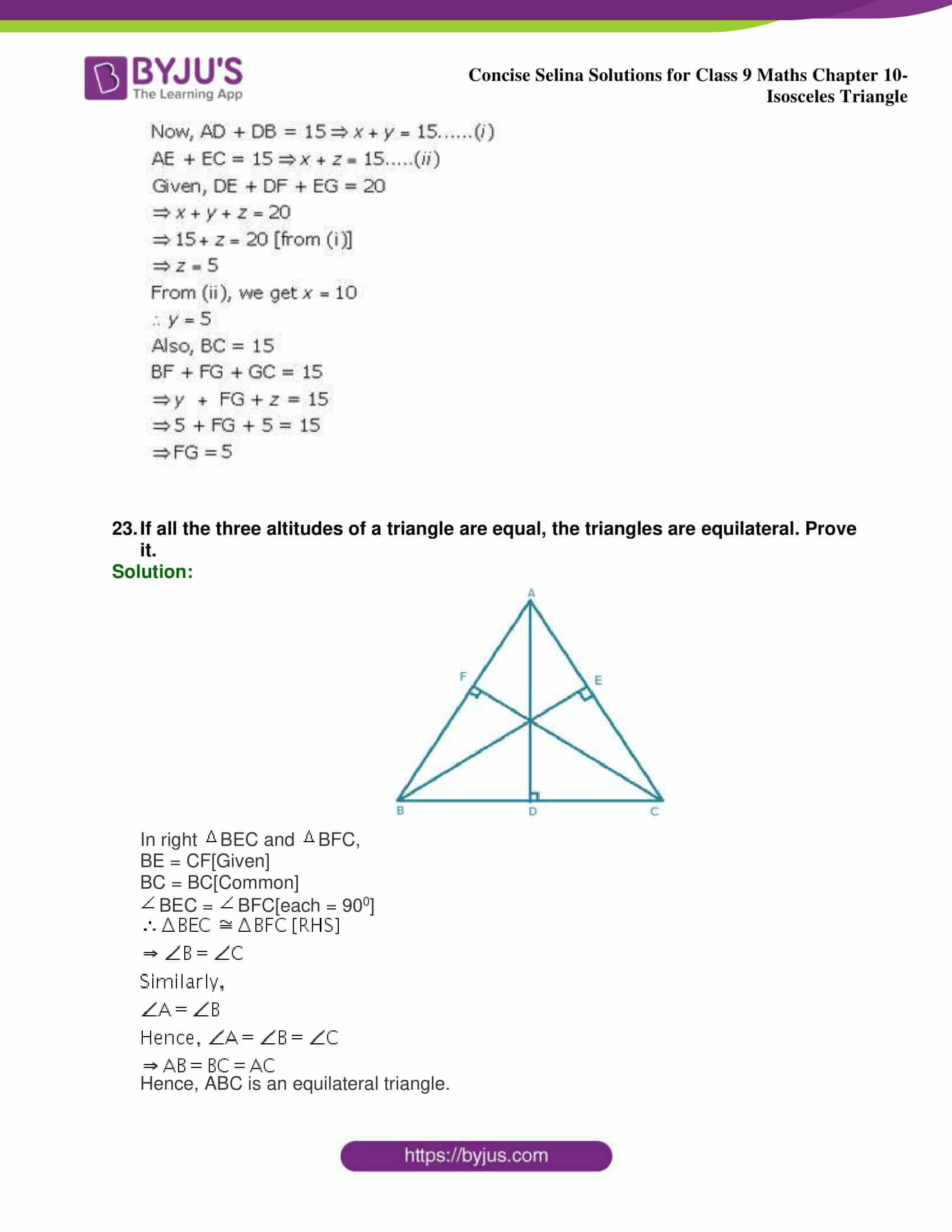 icse class 9 maths selina solutions chapter 10