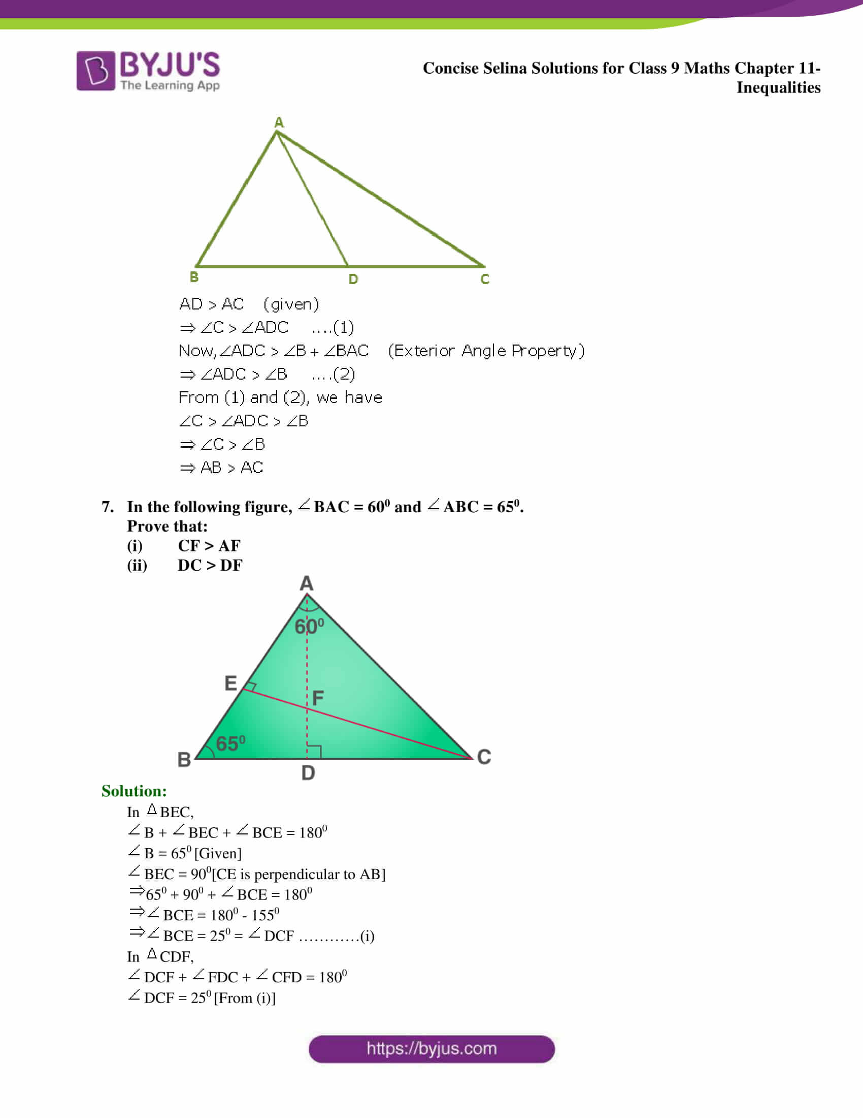 Selina Solutions Class 9 Concise Maths Chapter 11 Inequalities Selina Solutions Class 9 Concise Maths Chapter 11 Inequalities