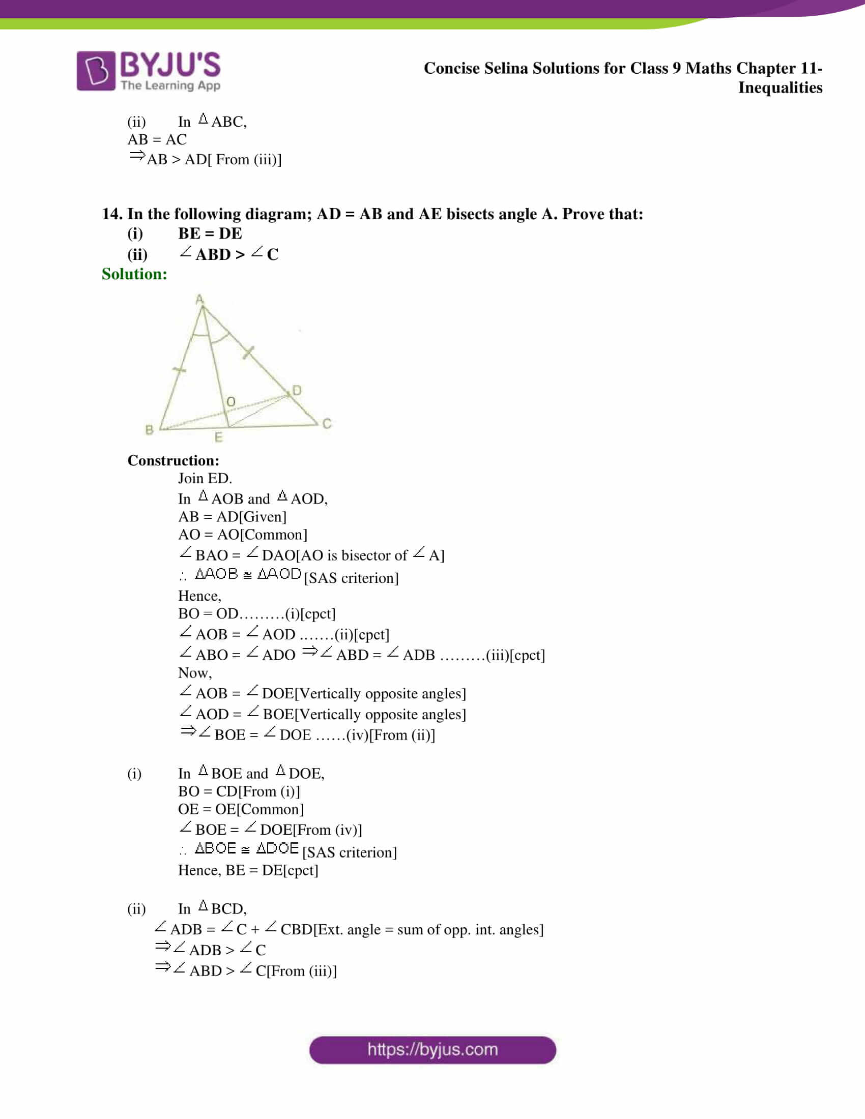 Selina Solutions Class 9 Concise Maths Chapter 11 Inequalities Selina Solutions Class 9 Concise Maths Chapter 11 Inequalities