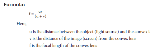 Tamil Nadu Board Class 10 Science Practical Practical 2 Formula