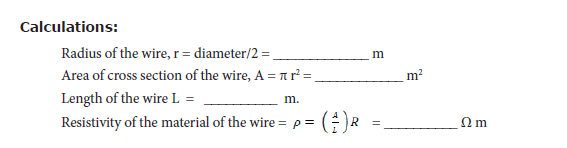 Tamil Nadu Board Class 10 Science Practical Practical 3 Calculations