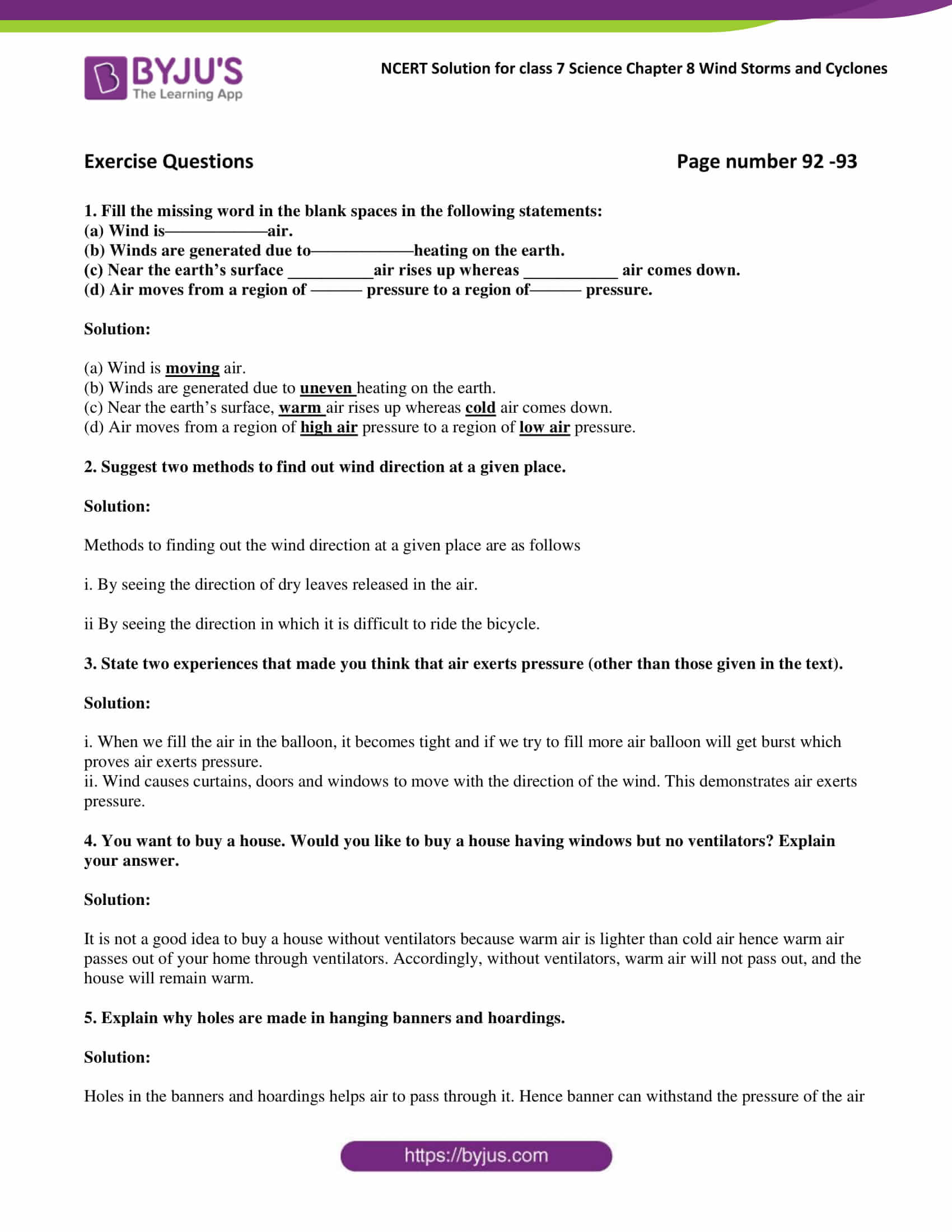NCERT solutions class 7 science chapter 8 part 1 NCERT solutions class 7 science chapter 8 part 1