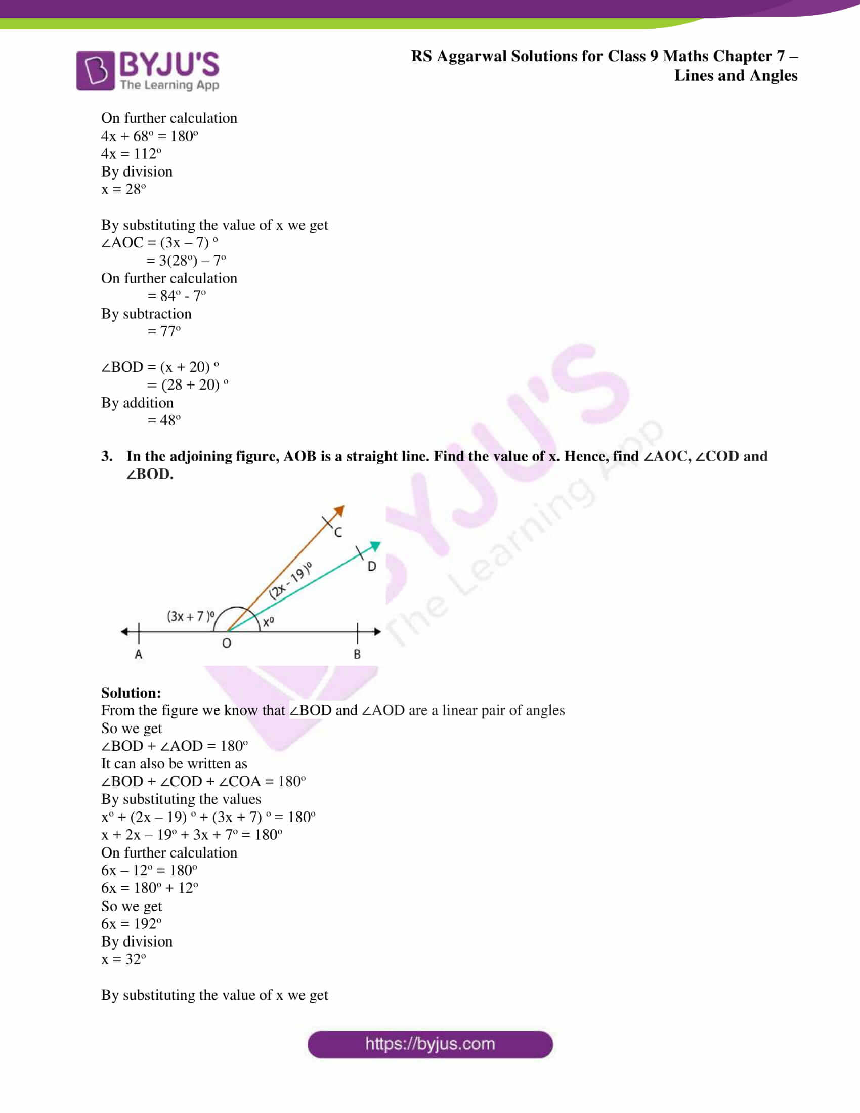 Access RS Aggarwal Solutions for Class 9 Chapter 7 Lines and Angles