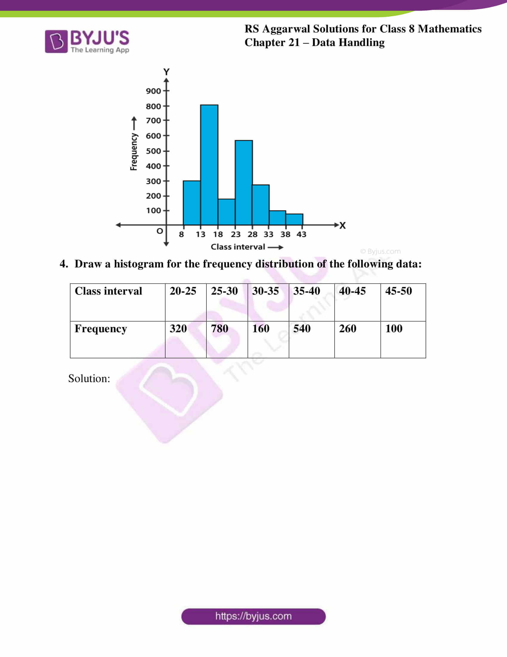 RS Aggarwal Solutions Class 8 Maths Exercise 21C Chapter 21 Data