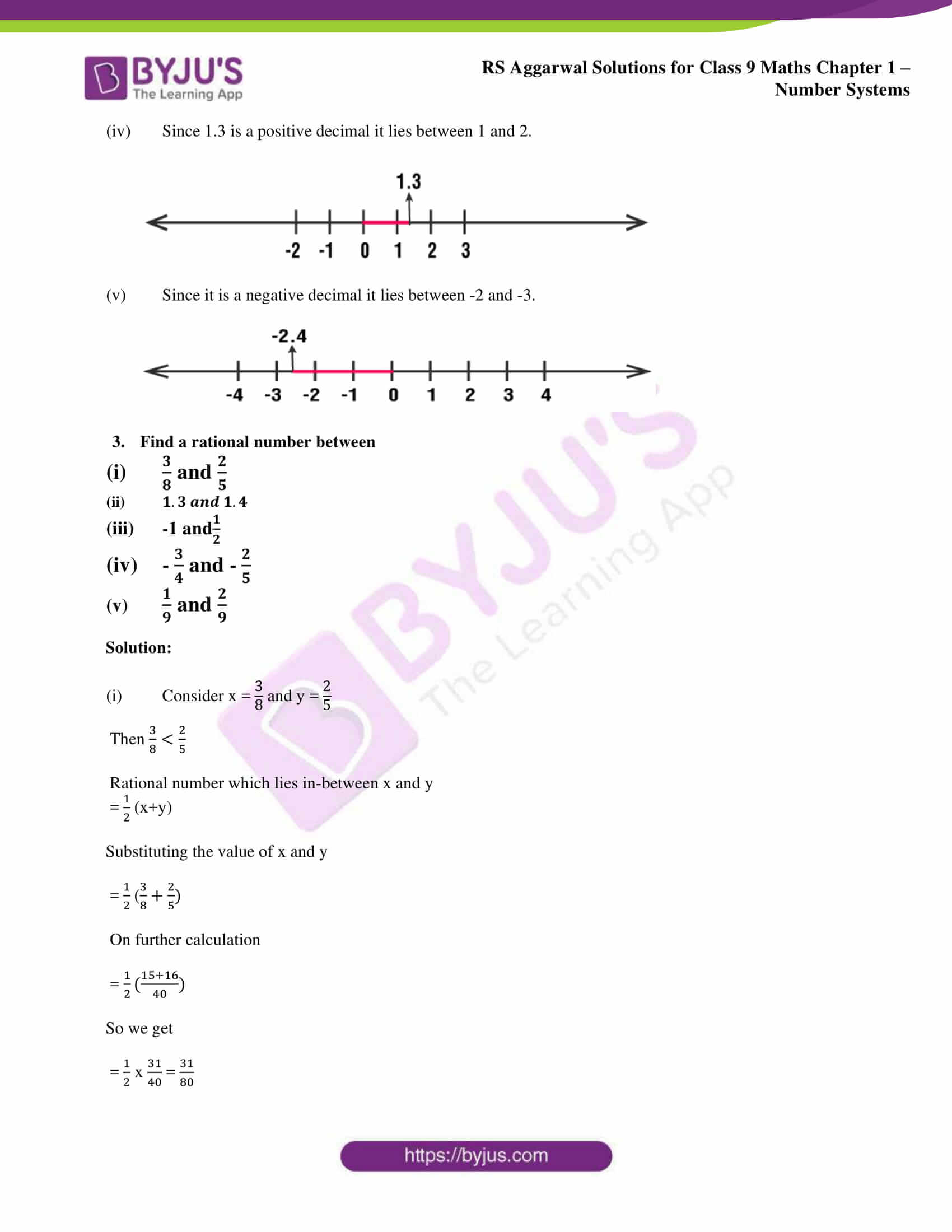 Rs Aggarwal Solutions For Class 9 Chapter 1 Number Systems