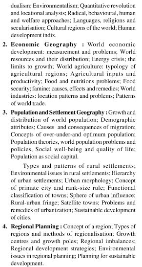 UPSC Geography Optional Syllabus Paper-I 4