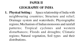 UPSC Geography Optional Syllabus Paper-II 1