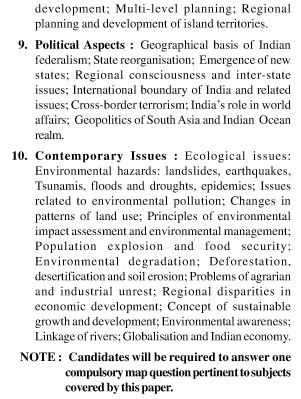 UPSC Geography Optional Syllabus Paper-II 4