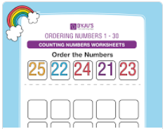 Ordering numbers worksheet (numbers upto 30)-3