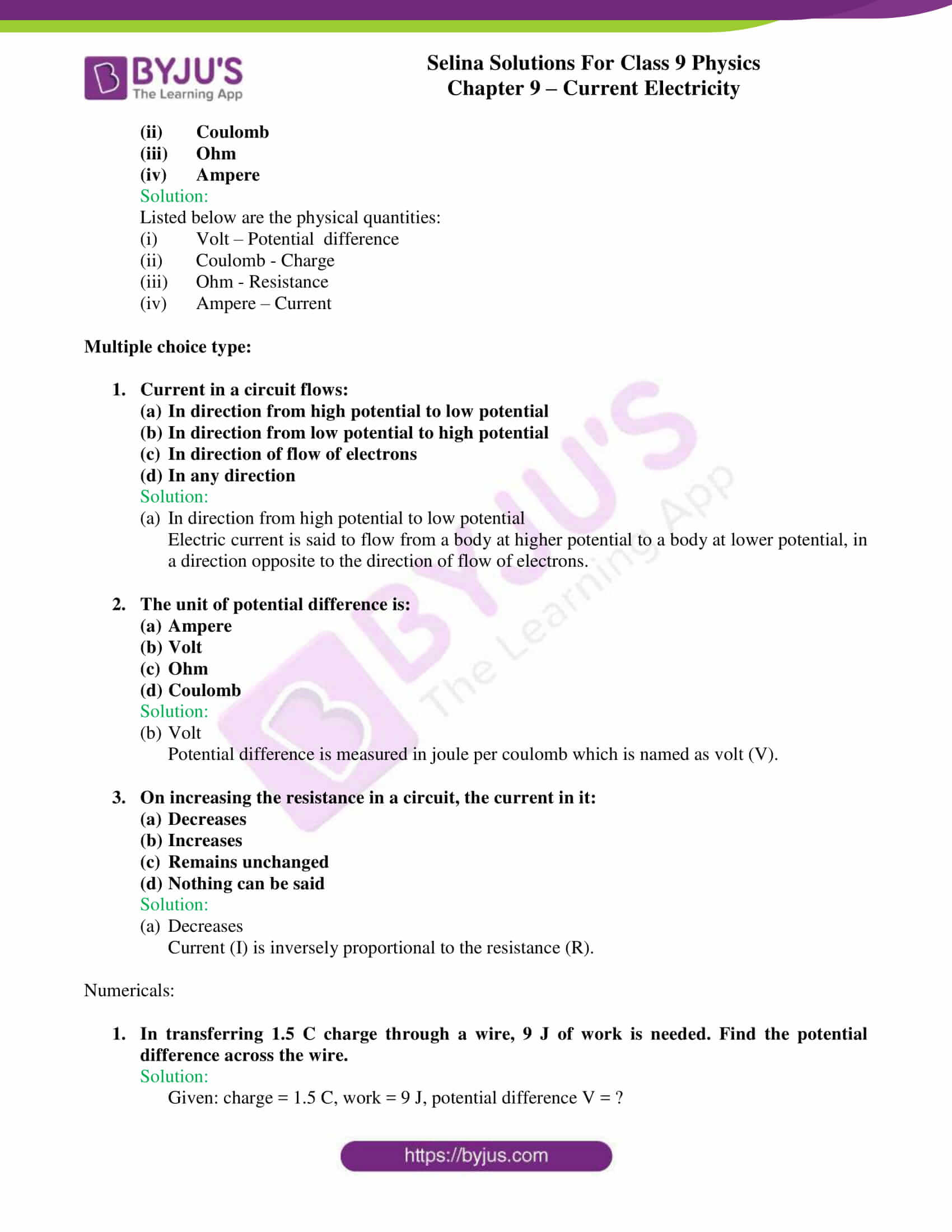 selina solutions class 9 physics chapter 9 Current Electricity part 12